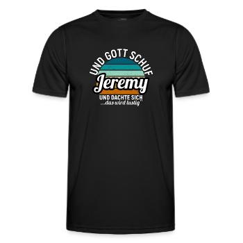 Jeremy - Männer Funktions-T-Shirt - Schwarz - Vorne - AI Model Male 178 dark (178cm)