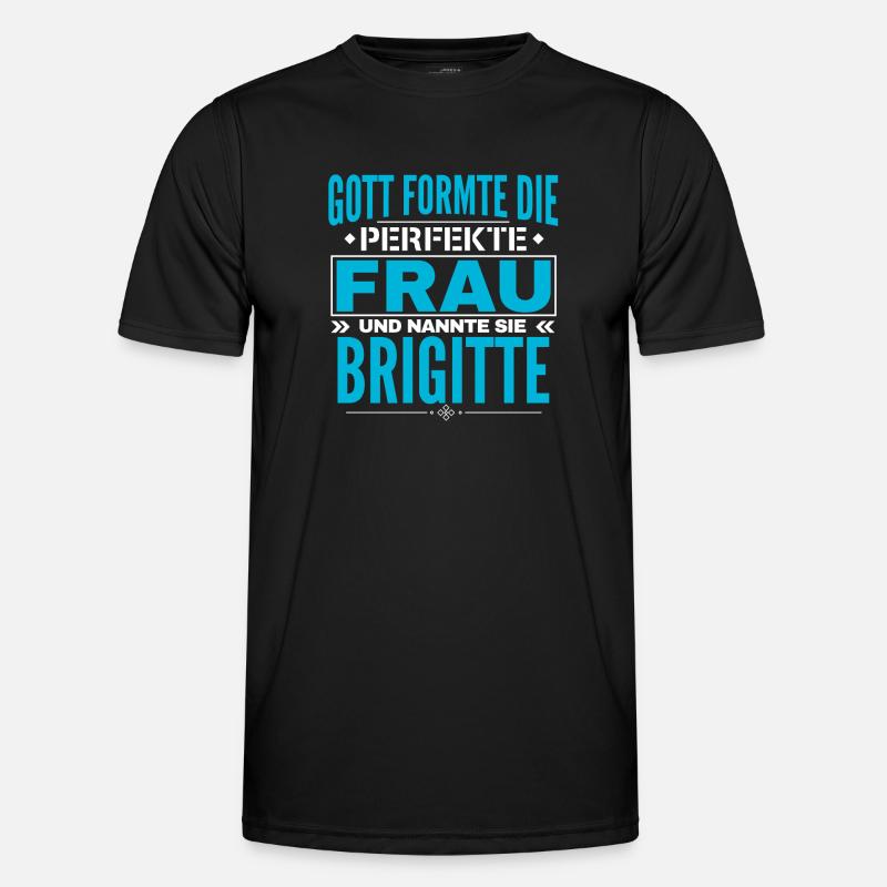 Brigitte Name Design - Men's Functional T-Shirt - black