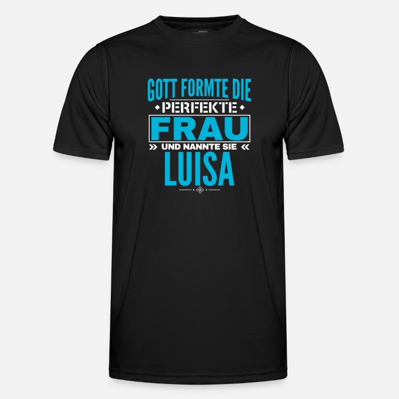 Luisa Name Design - Männer Funktions-T-Shirt - Schwarz