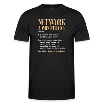 Network administrator Definition - Men's Functional T-Shirt - black - Front - AI Model Male 178 dark (178cm)