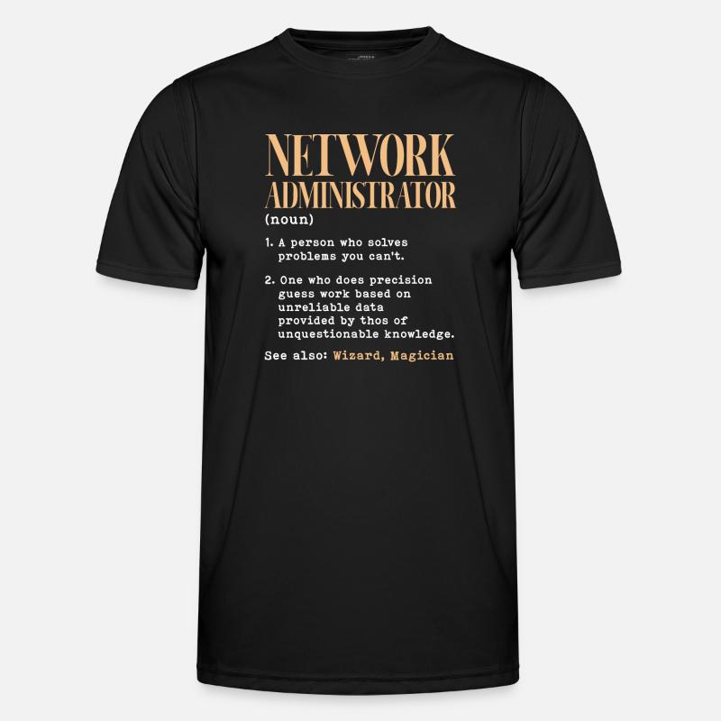 Network administrator Definition - Männer Funktions-T-Shirt - Schwarz