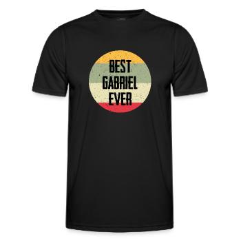 Best Gabriel Ever - Men's Functional T-Shirt - black - Front - AI Model Male 178 dark (178cm)