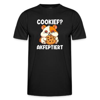 Cookief accepte - T-shirt sport Homme - noir - Devant - AI Model Male 178 dark (178cm)