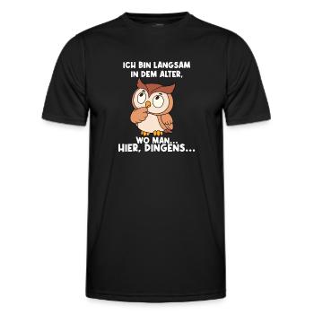 Ich Bin Langsam In Dem Alter - Männer Funktions-T-Shirt - Schwarz - Vorne - AI Model Male 178 dark (178cm)