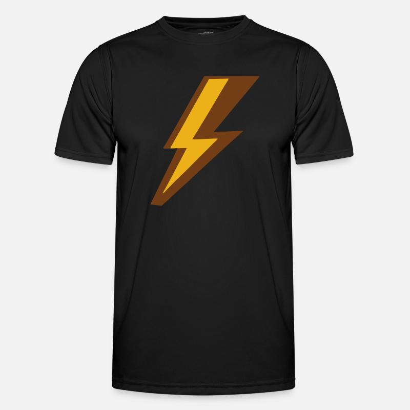 colored flash - Men's Functional T-Shirt - black
