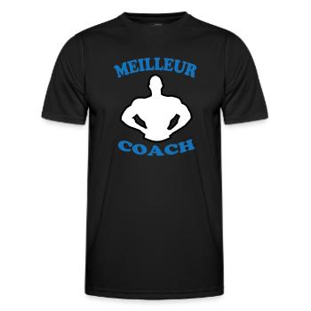 BESTER TRAINER 88 - Männer Funktions-T-Shirt - Schwarz - Vorne - AI Model Male 178 dark (178cm)