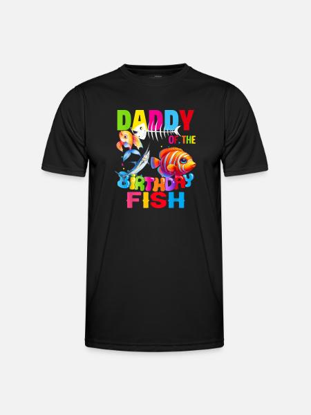 Far til fødselsdagen Fiskeri Fars fisk fødselsdag - Funktionsshirt til herrer - sort