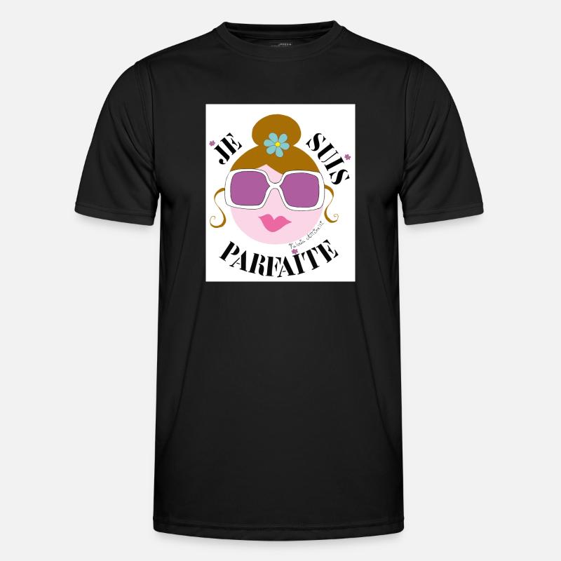 Ich bin Perfekt - Männer Funktions-T-Shirt - Schwarz