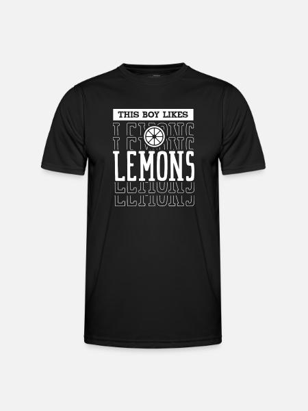 Junge mag Zitronen, Zitrusfrüchte, Sommerlimonade - Männer Funktions-T-Shirt - Schwarz