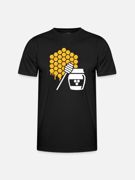 Honig - Männer Funktions-T-Shirt - Schwarz