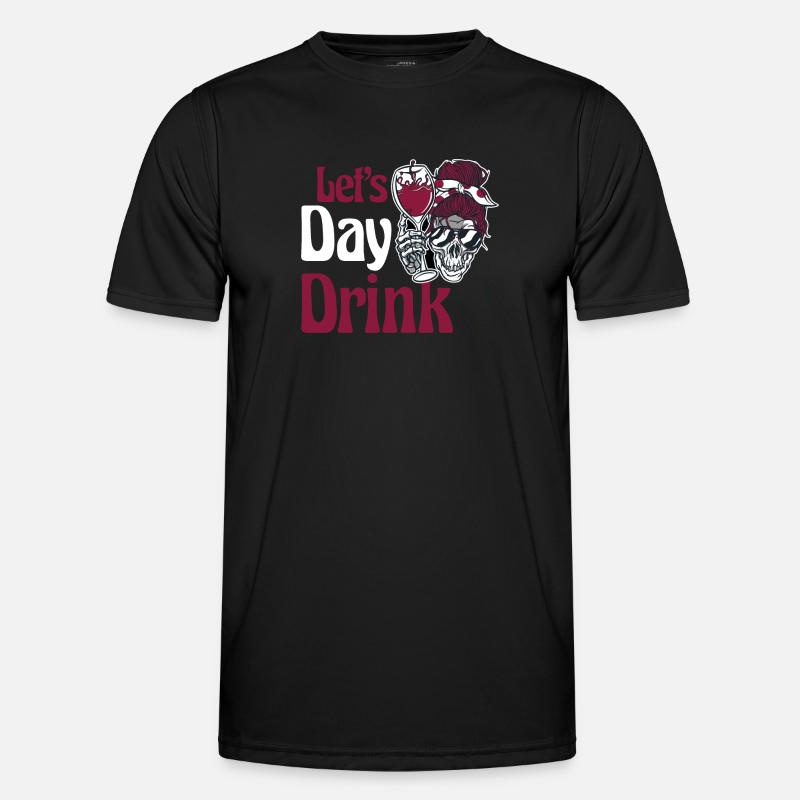 Let's Day Drink Wine Lover - Men's Functional T-Shirt - black