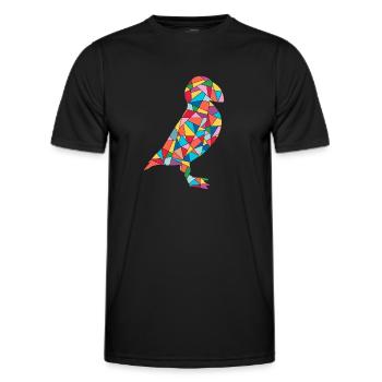 puffin puffin girl puffin puffin - Men's Functional T-Shirt - black - Front - AI Model Male 178 dark (178cm)