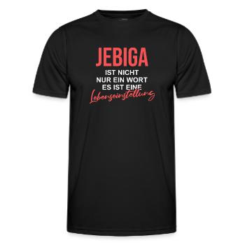 Jebiga ist nicht nur ein Wort Brate Balkan Serbien - Männer Funktions-T-Shirt - Schwarz - Vorne - AI Model Male 178 dark (178cm)