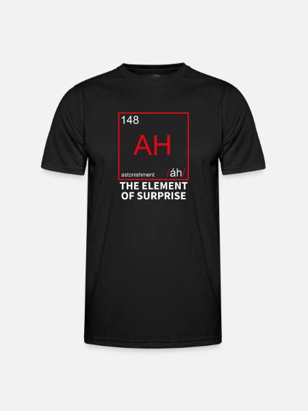 Chemisch element voor verrassing - verrassing - Functioneel T-shirt voor mannen - zwart