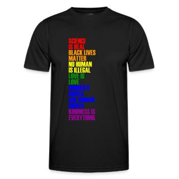 Kidness is everything - Love is love - Quotes - Men's Functional T-Shirt - black - Front - AI Model Male 178 dark (178cm)