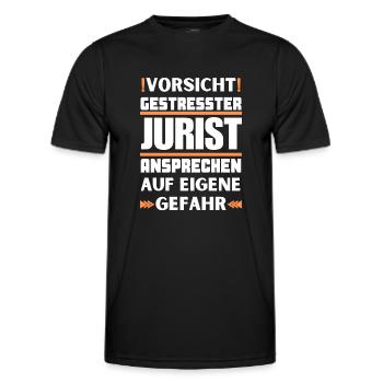 Ne parlez pas à un avocat stressé ! - T-shirt sport Homme - noir - Devant - AI Model Male 178 dark (178cm)
