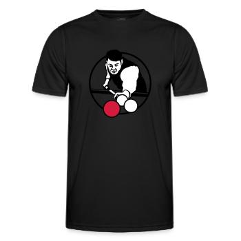 karambol_billard - Männer Funktions-T-Shirt - Schwarz - Vorne - AI Model Male 178 dark (178cm)