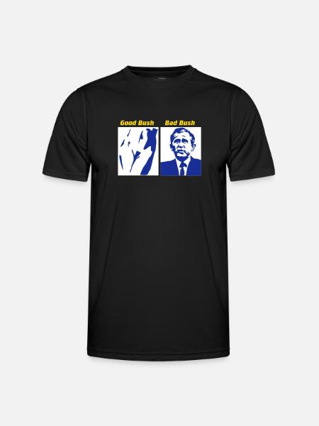 Good Bush - Bad Bush - Männer Funktions-T-Shirt - Schwarz
