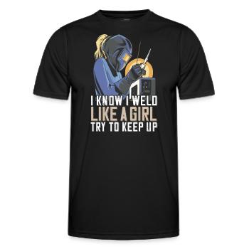Welder Mama for welders and - Men's Functional T-Shirt - black - Front - AI Model Male 178 dark (178cm)