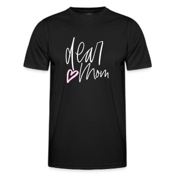 Dear mom - Men's Functional T-Shirt - black - Front - AI Model Male 178 dark (178cm)