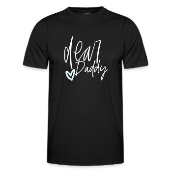 Dear daddy - Men's Functional T-Shirt - black - Front - AI Model Male 178 dark (178cm)