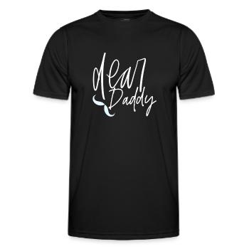 Dear daddy - Men's Functional T-Shirt - black - Front - AI Model Male 178 dark (178cm)