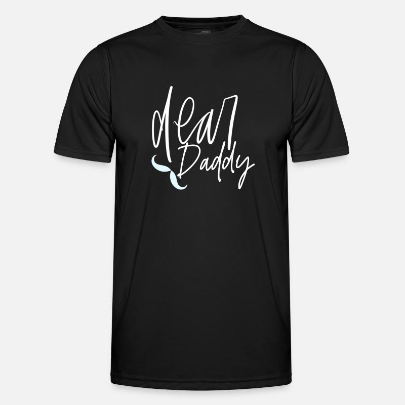 Dear daddy - Männer Funktions-T-Shirt - Schwarz