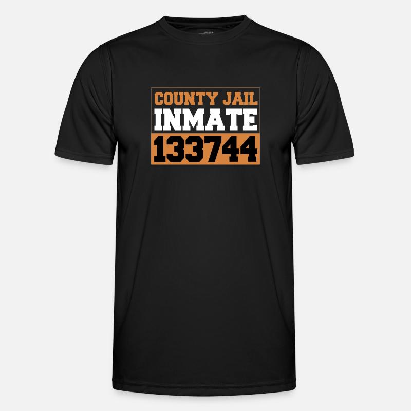 Numéro de détenu de la prison du comté Halloween T-shirt sport Homme