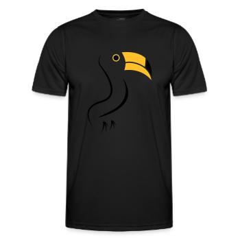 toucan silhouette - Männer Funktions-T-Shirt - Schwarz - Vorne - AI Model Male 178 dark (178cm)