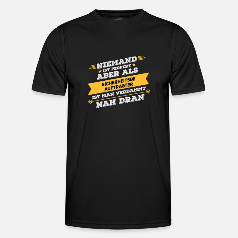 Sicherheitsbeauftragter Beruf Geschenk - Männer Funktions-T-Shirt - Schwarz