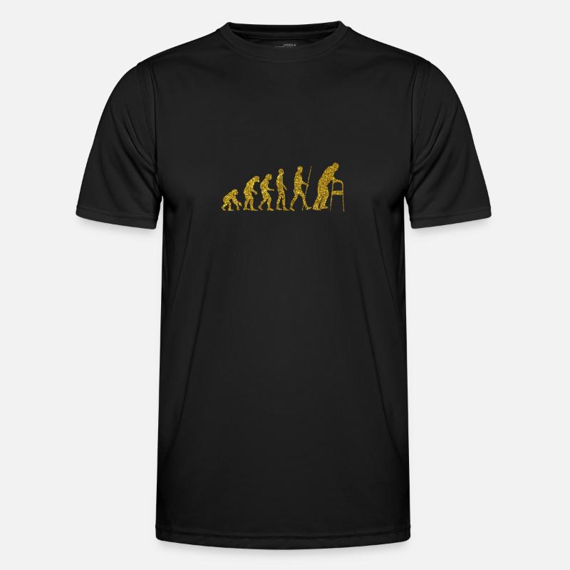 Evolution alter Mann Golden Glitter Effet T-shirt sport Homme