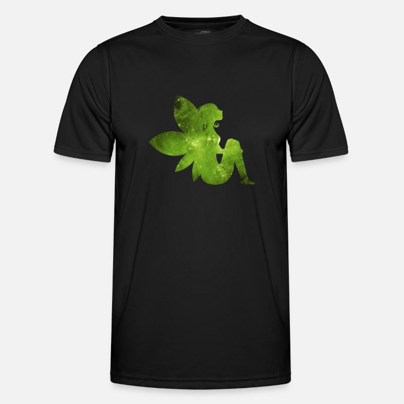 Grüne Fee Geschenk Idee Elfe - Männer Funktions-T-Shirt - Schwarz