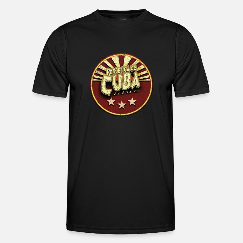 Republica De Cuba Libre (oldstyle) - Men's Functional T-Shirt - black
