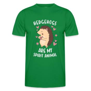 Les hérissons Hedgie sont mon hérisson animal spirituel - T-shirt sport Homme - vert - Devant - AI Model Male 178 dark (178cm)