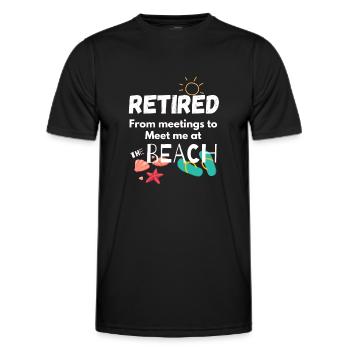 Chemise retirée rendez-vous à la plage - T-shirt sport Homme - noir - Devant - AI Model Male 178 dark (178cm)
