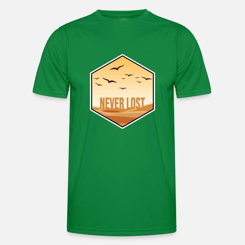 désert tempête de sable fleur du désert coucher de soleil PERDU T-shirt sport Homme