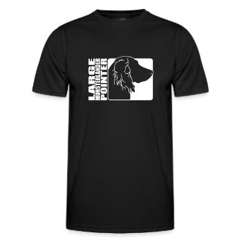 Large Munsterlander Pointer Profile Dogs Wilsigns - Men's Functional T-Shirt - black - Front - AI Model Male 178 dark (178cm)