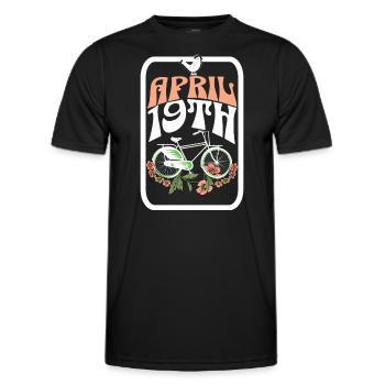 Bicycle day - Men's Functional T-Shirt - black - Front - AI Model Male 178 dark (178cm)