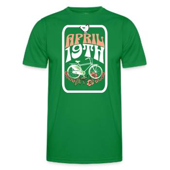 Fahrradtag - Männer Funktions-T-Shirt - Kelly Green - Vorne - AI Model Male 178 dark (178cm)