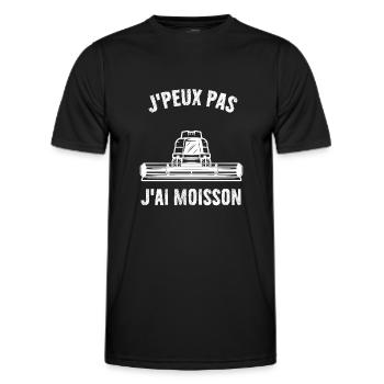 Je peux pas j'ai Moisson Humour Agriculteur - T-shirt sport Homme - noir - Devant - AI Model Male 178 dark (178cm)