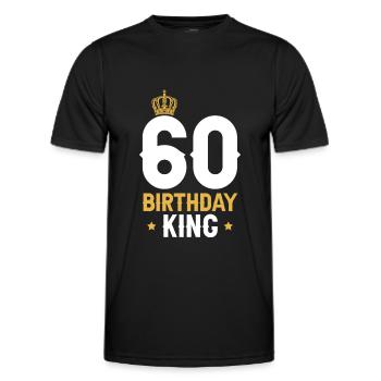 60. Geburtstag Mann Geschenk - Männer Funktions-T-Shirt - Schwarz - Vorne - AI Model Male 178 dark (178cm)