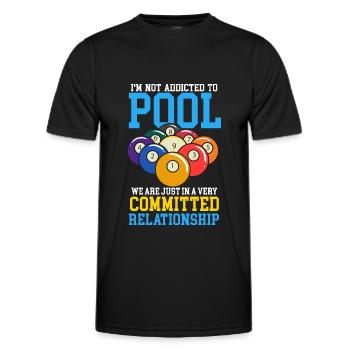 Joueur de billard Cue Sports Billard - T-shirt sport Homme - noir - Devant - AI Model Male 178 dark (178cm)