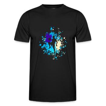 Astuces de football Color Splash - T-shirt sport Homme - noir - Devant - AI Model Male 178 dark (178cm)