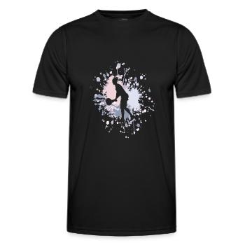 Tennis Ready To Serve Color Splash - Männer Funktions-T-Shirt - Schwarz - Vorne - AI Model Male 178 dark (178cm)