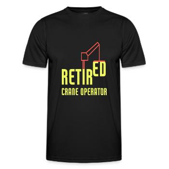 Retired Crane Operator Heavy Equipment Operator - Männer Funktions-T-Shirt - Schwarz - Vorne - AI Model Male 178 dark (178cm)