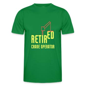 Retired Crane Operator Heavy Equipment Operator - Männer Funktions-T-Shirt - Kelly Green - Vorne - AI Model Male 178 dark (178cm)