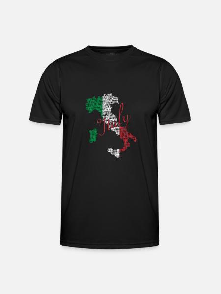 Italy - Männer Funktions-T-Shirt - Schwarz