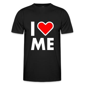 I love me - Männer Funktions-T-Shirt - Schwarz - Vorne - AI Model Male 178 dark (178cm)