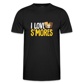 S'more Lagerfeuer Marshmallow Camping - Männer Funktions-T-Shirt - Schwarz - Vorne - AI Model Male 178 dark (178cm)
