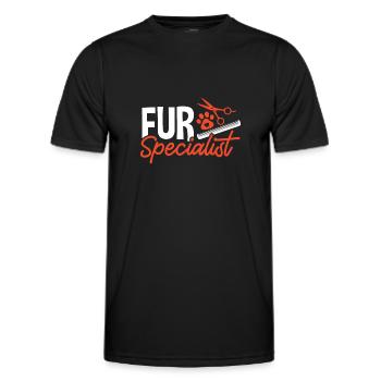 Dog Salon Dogs Hairdresser - Men's Functional T-Shirt - black - Front - AI Model Male 178 dark (178cm)